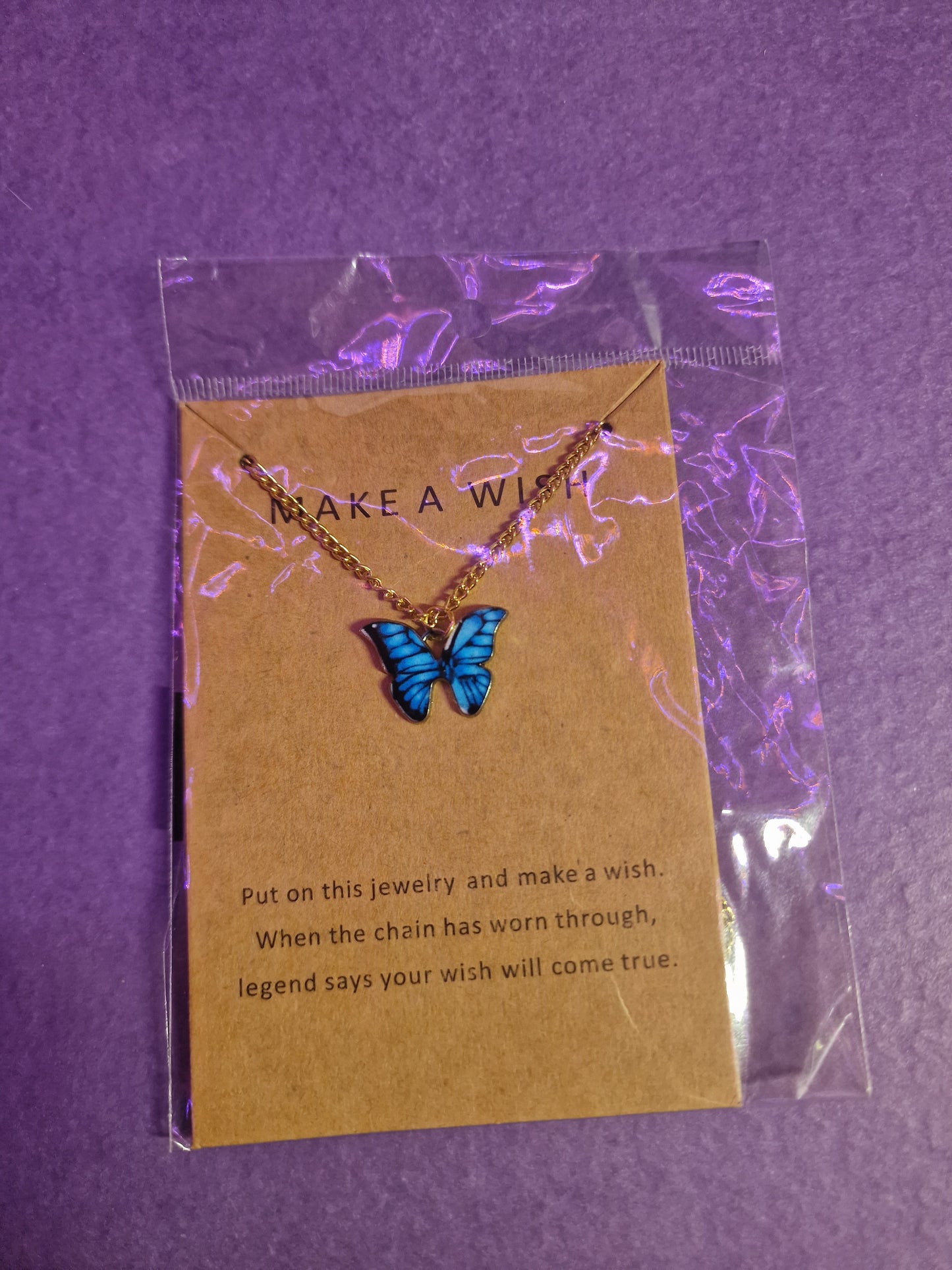 Butterfly Necklace (Blue)