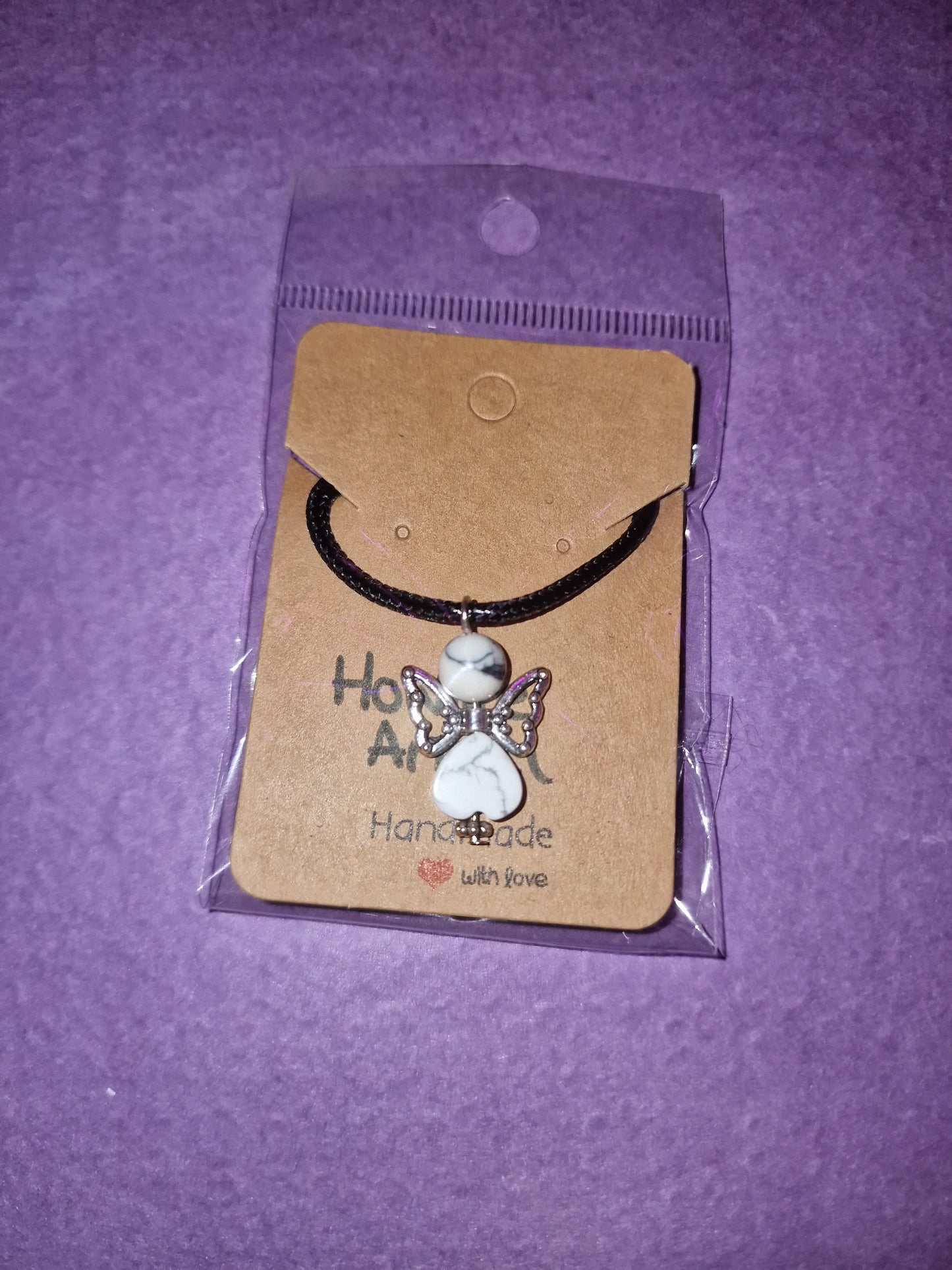Howlite Angel Necklace