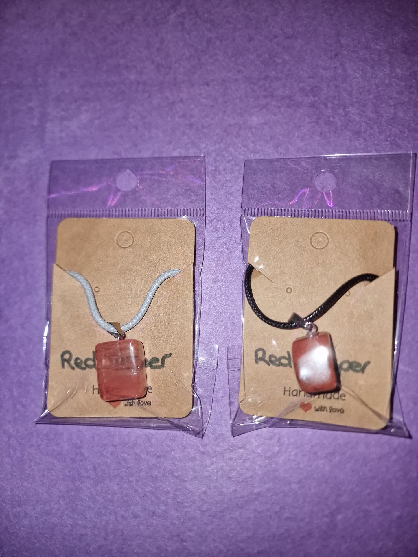 Red Jasper Necklace (black)