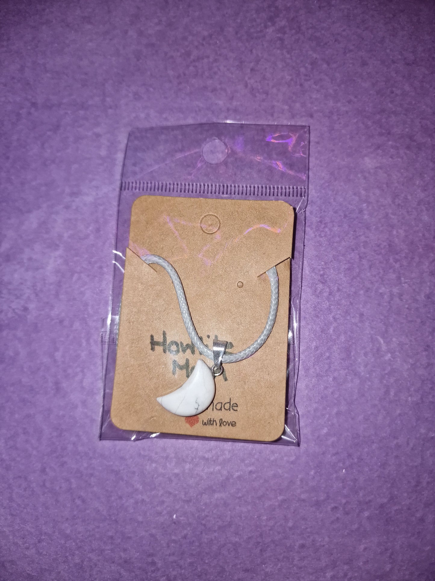 Howlite Moon Necklace